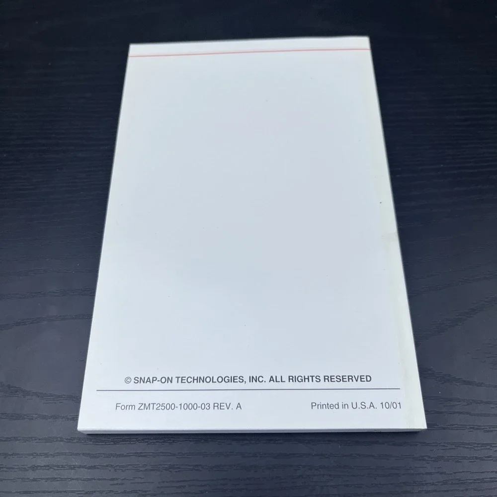 2001 Snap-On‎ Chrysler Reference Manual Eleventh Edition Scanner Guide